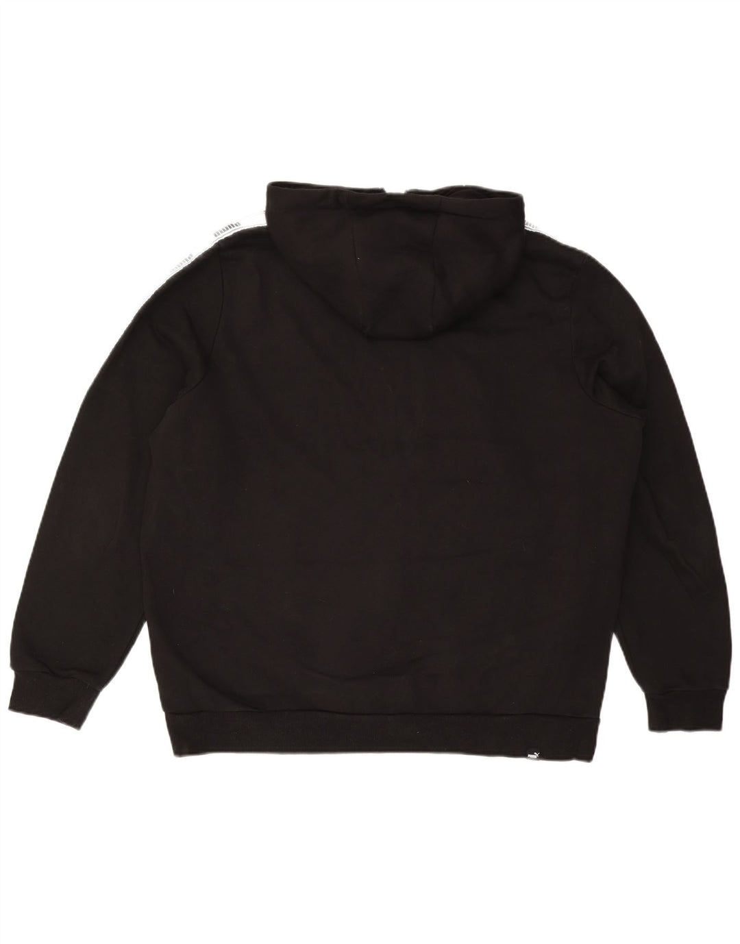 Мужской свитер с капюшоном на молнии с графическим рисунком PUMA XL, черный, хлопок с цветными блоками