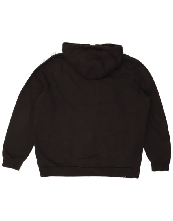 Мужской свитер с капюшоном на молнии с графическим рисунком PUMA XL, черный, хлопок с цветными блоками