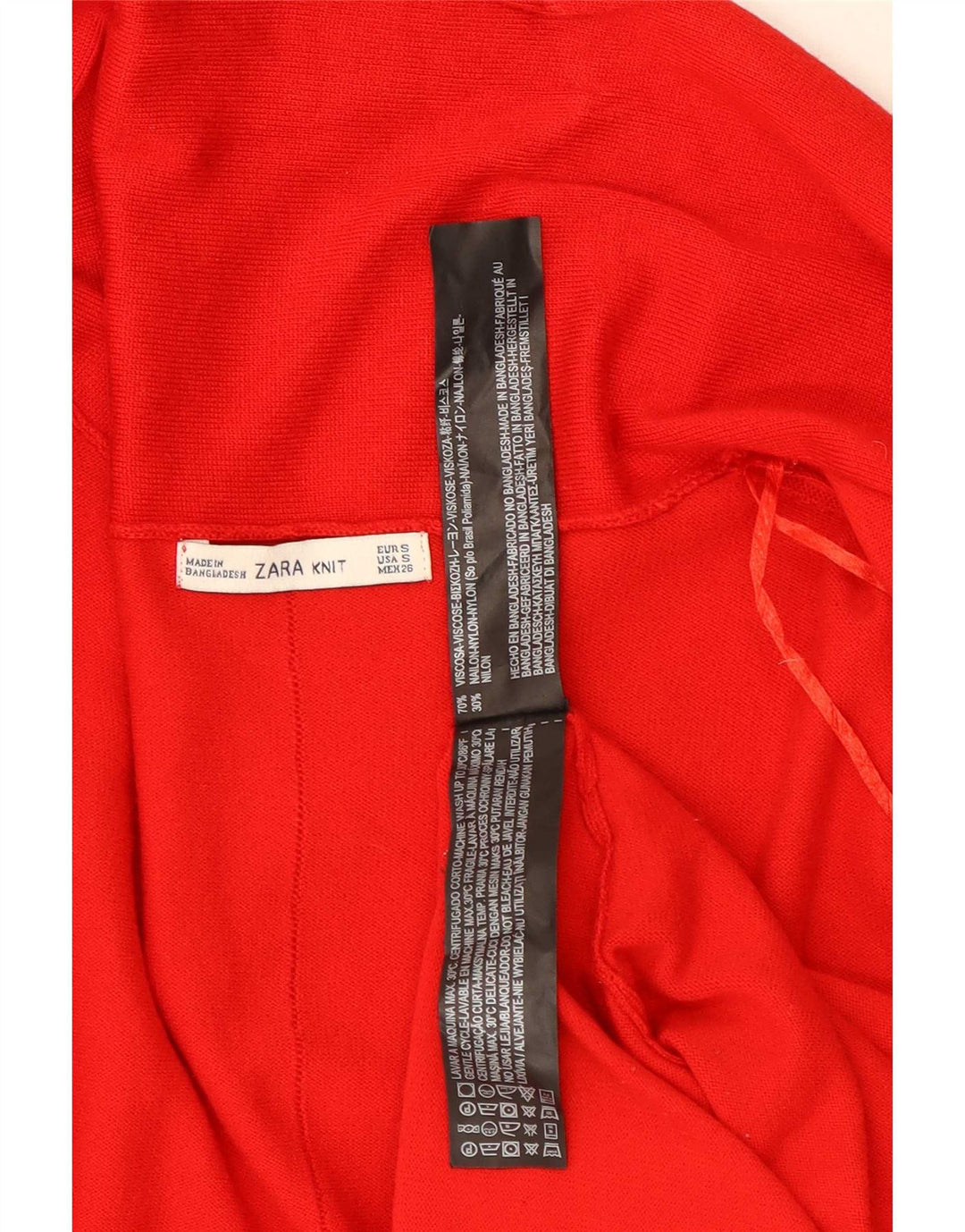 Женский открытый кардиган Zara UK 10, маленький красный вискоза