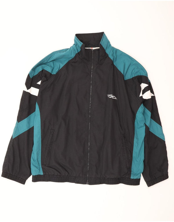 Мужской спортивный костюм свободного покроя CRANE, верхняя куртка XL, черный полиэстер с цветными блоками