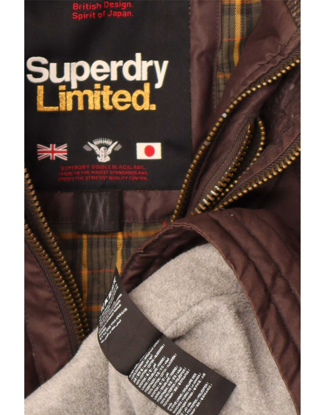 Мужская парка Superdry с капюшоном стандартного кроя 2XL, коричневый хлопок