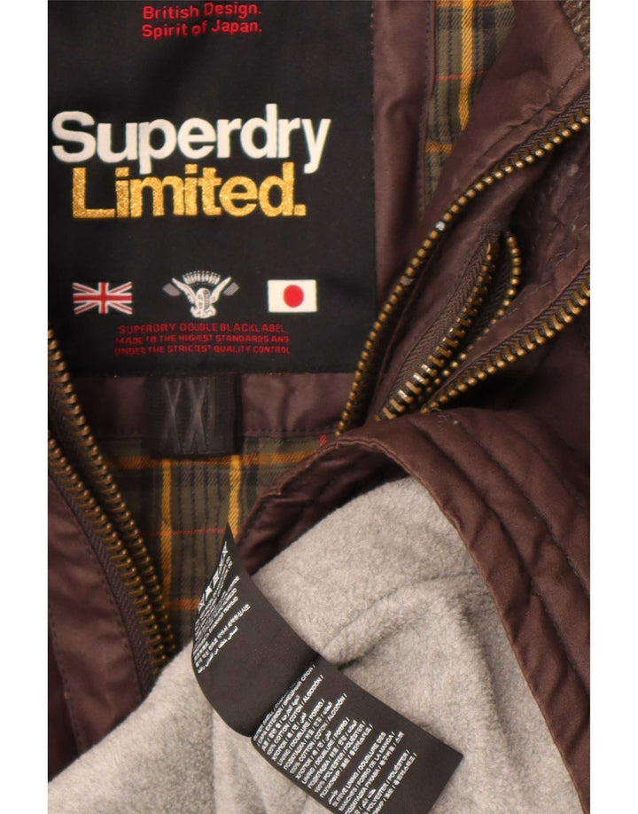 Мужская парка Superdry с капюшоном стандартного кроя 2XL, коричневый хлопок