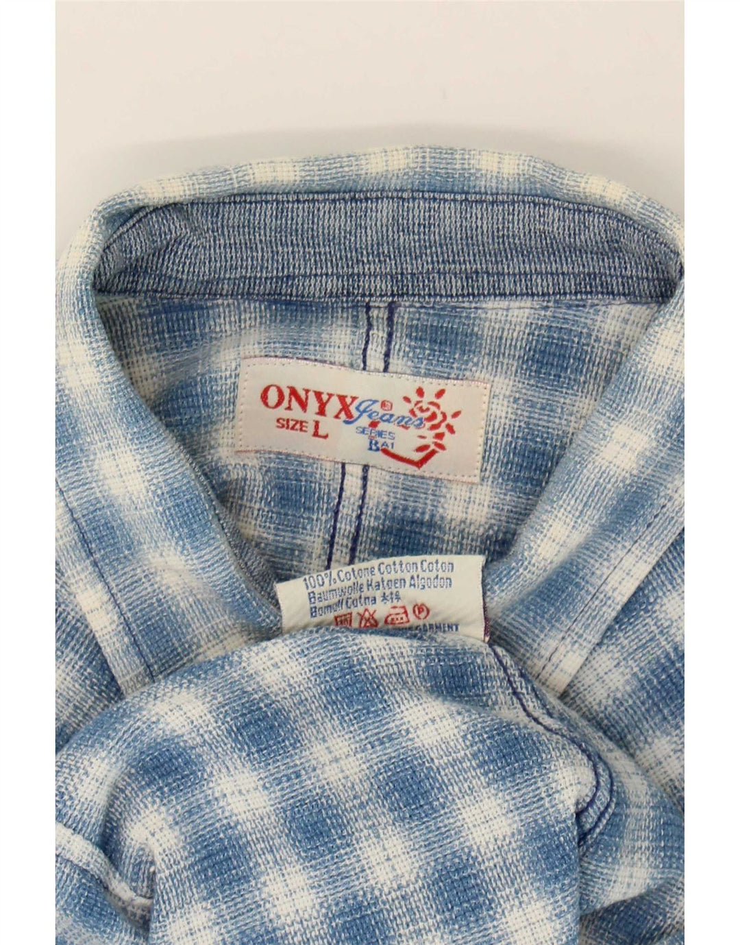 Женская фланелевая рубашка Onyx UK 14, большая синяя клетка, хлопок