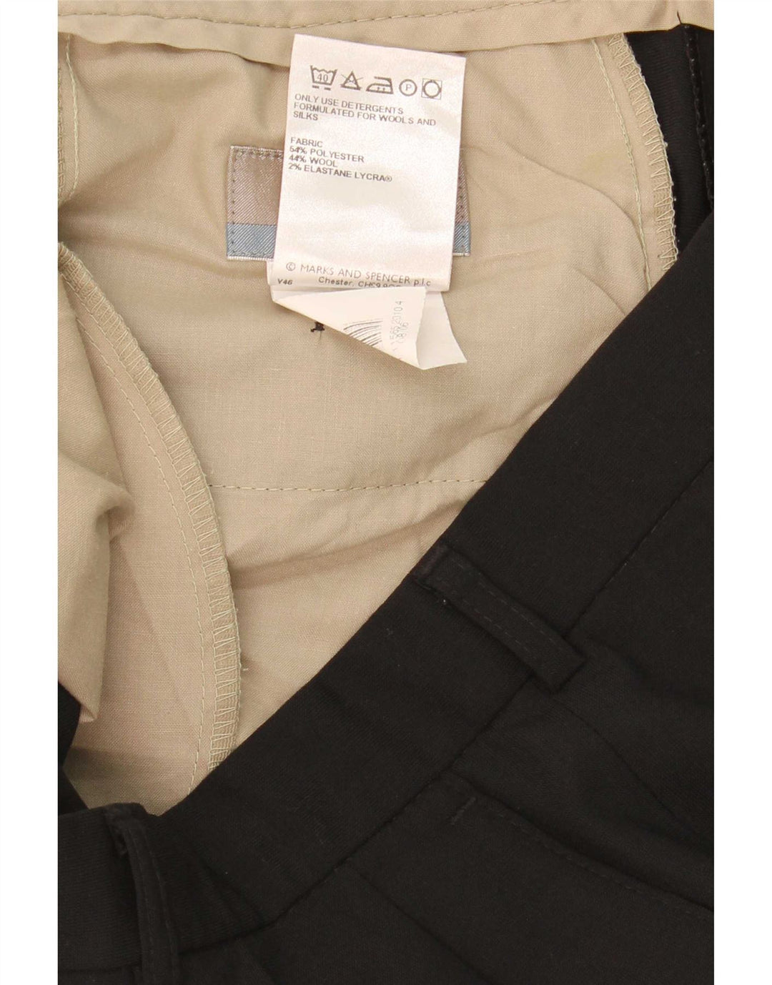 Мужские костюмные брюки Marks & Spencer W34 L33 черные из полиэстера