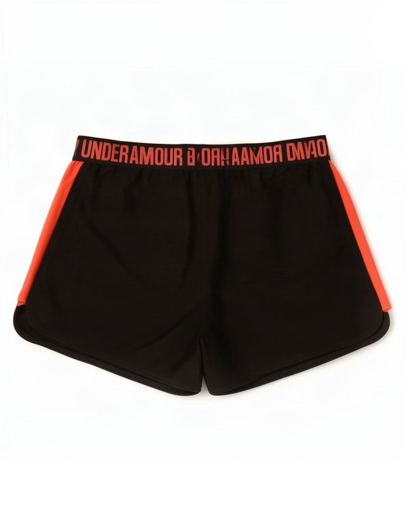 Женские спортивные шорты Under Armour Heat Gear UK 14, большие черные цветные блоки