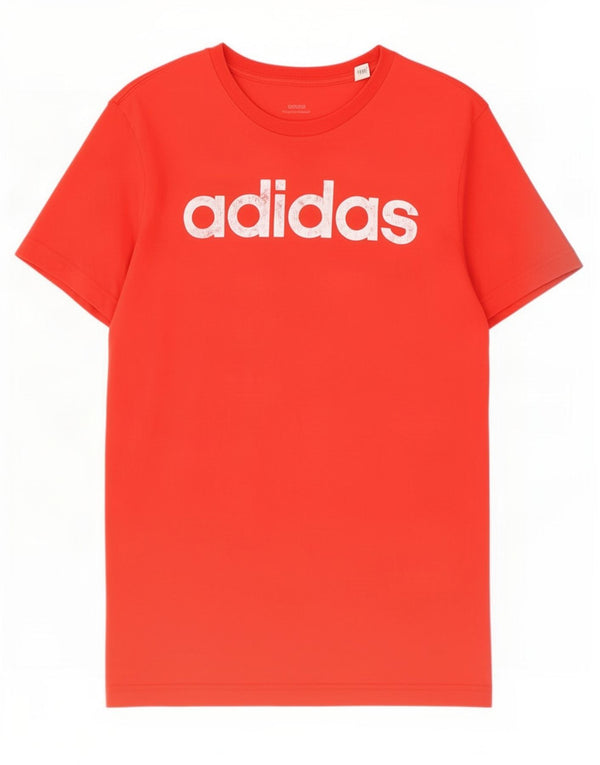 Мужская футболка Adidas с рисунком, маленький красный хлопок