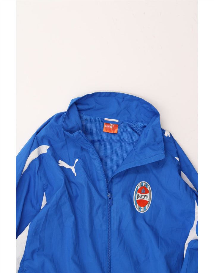 PUMA Mens Tracksuit Top Jacket Small Blue Colourblock Polyester Vintage Puma and Second-Hand Puma from Messina Hembry 