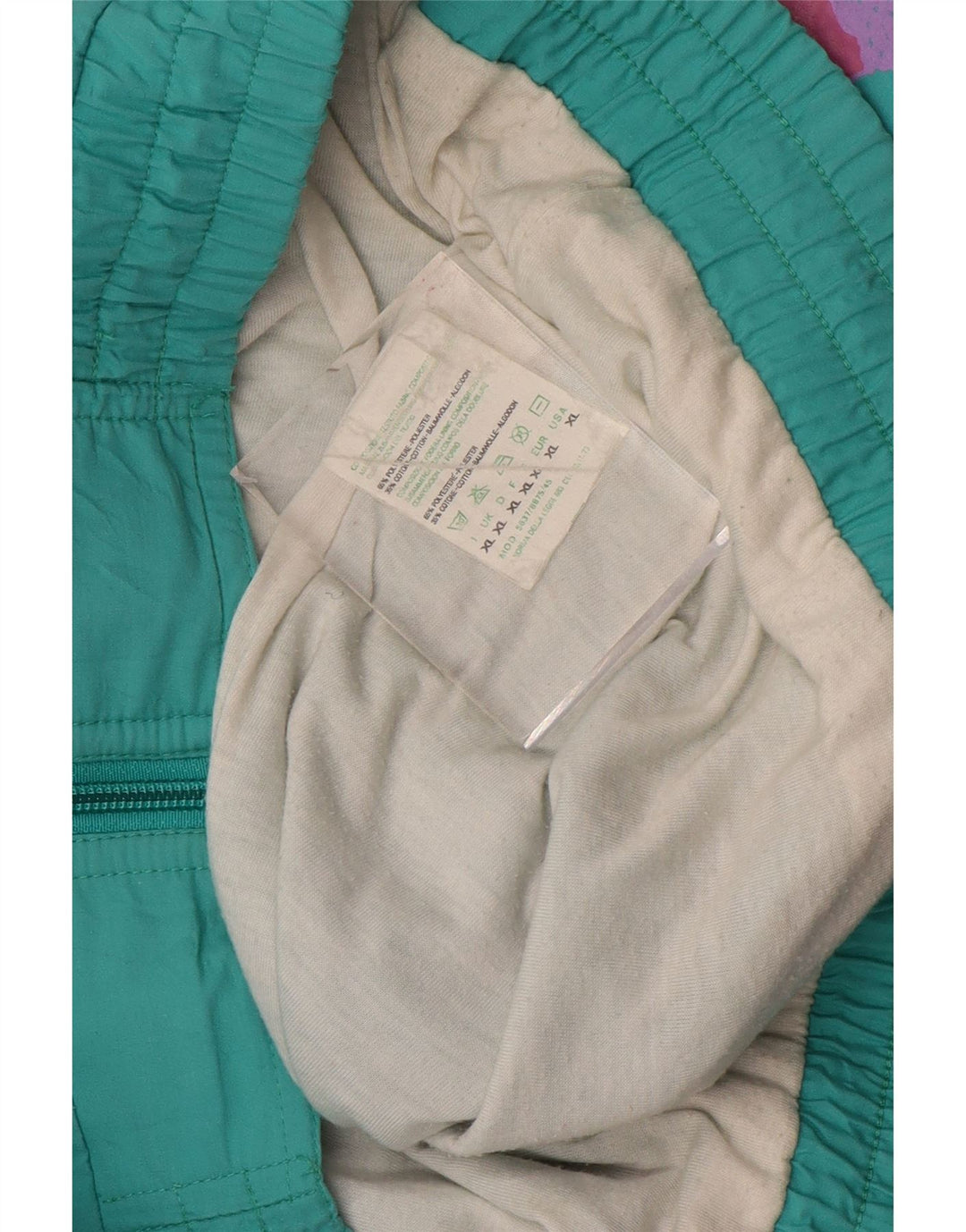 Мужской спортивный костюм VINTAGE, верхняя куртка XL, бирюзовый, полиэстер с цветными блоками