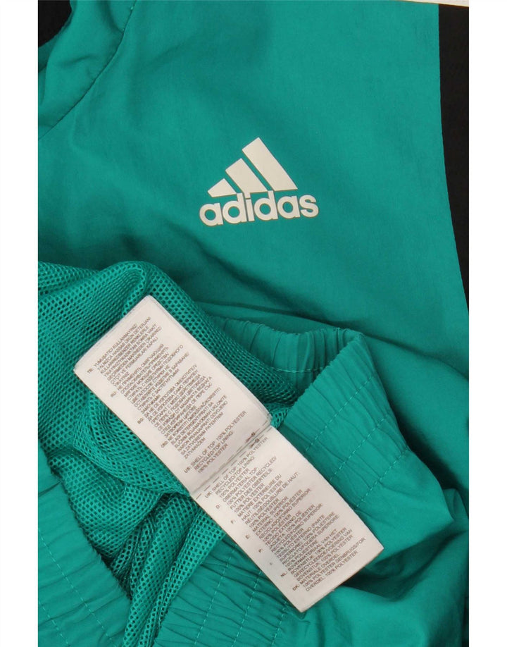 Мужская спортивная куртка Adidas Climalite, большая бирюзовая цветная блокировка