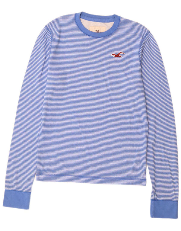 Мужской топ Hollister из хлопка с длинным рукавом XL в синюю полоску