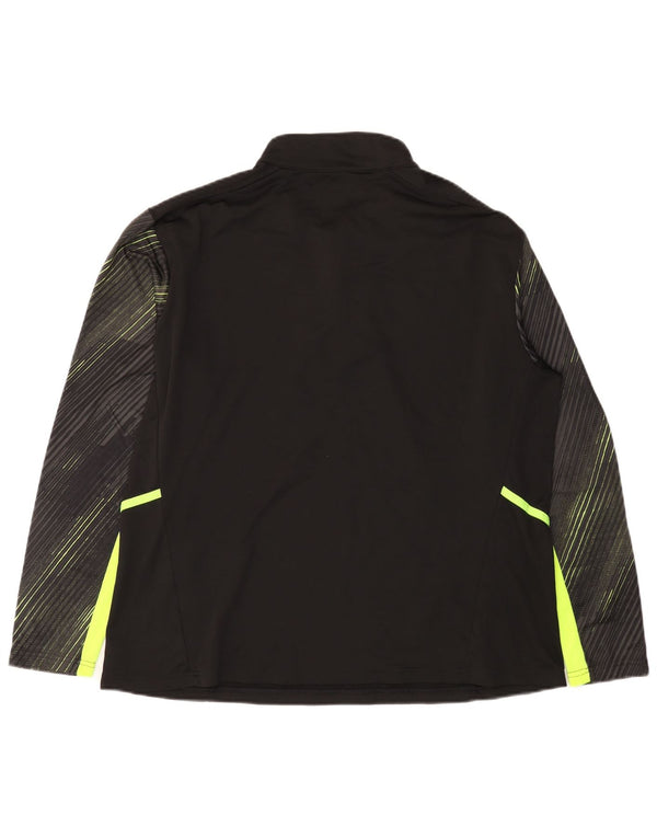 Женский пуловер с воротником на молнии PUMA, спортивный костюм UK 18 XL, черный в полоску