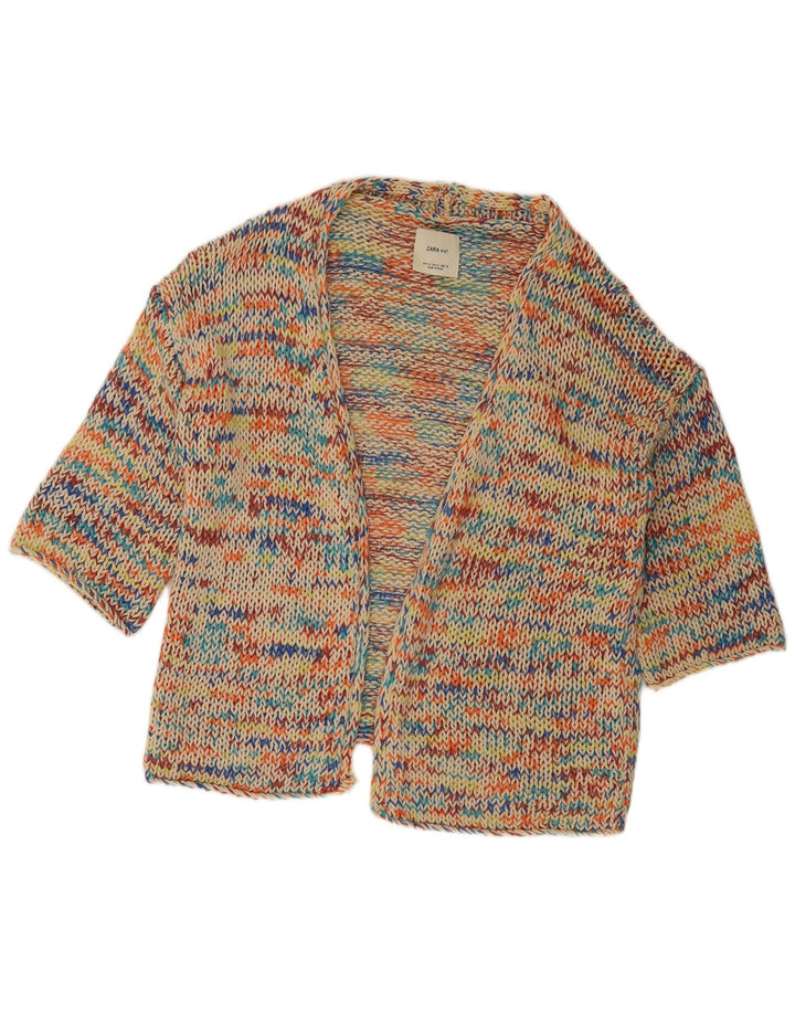 Женский кардиган оверсайз с рукавами 3/4 Zara UK 10, маленький разноцветный