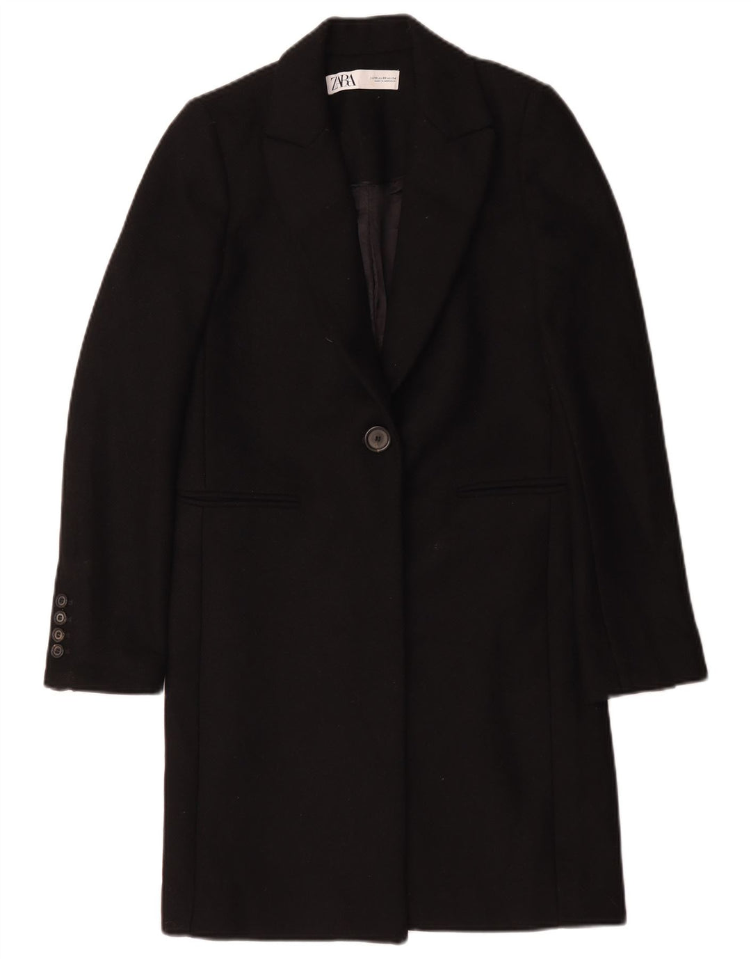 Женское пальто Zara UK 6 XS, черный полиэстер