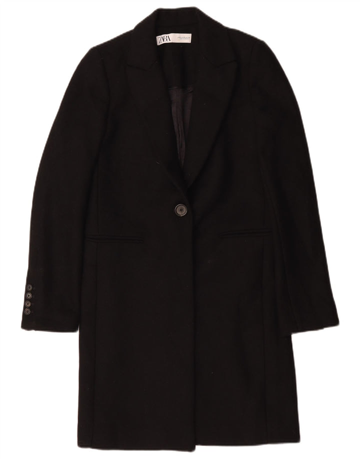 Женское пальто Zara UK 6 XS, черный полиэстер
