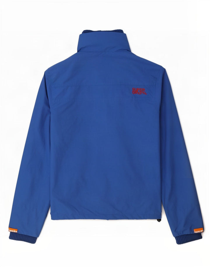 Женская дождевик с рисунком Superdry UK 14, средний синий нейлон