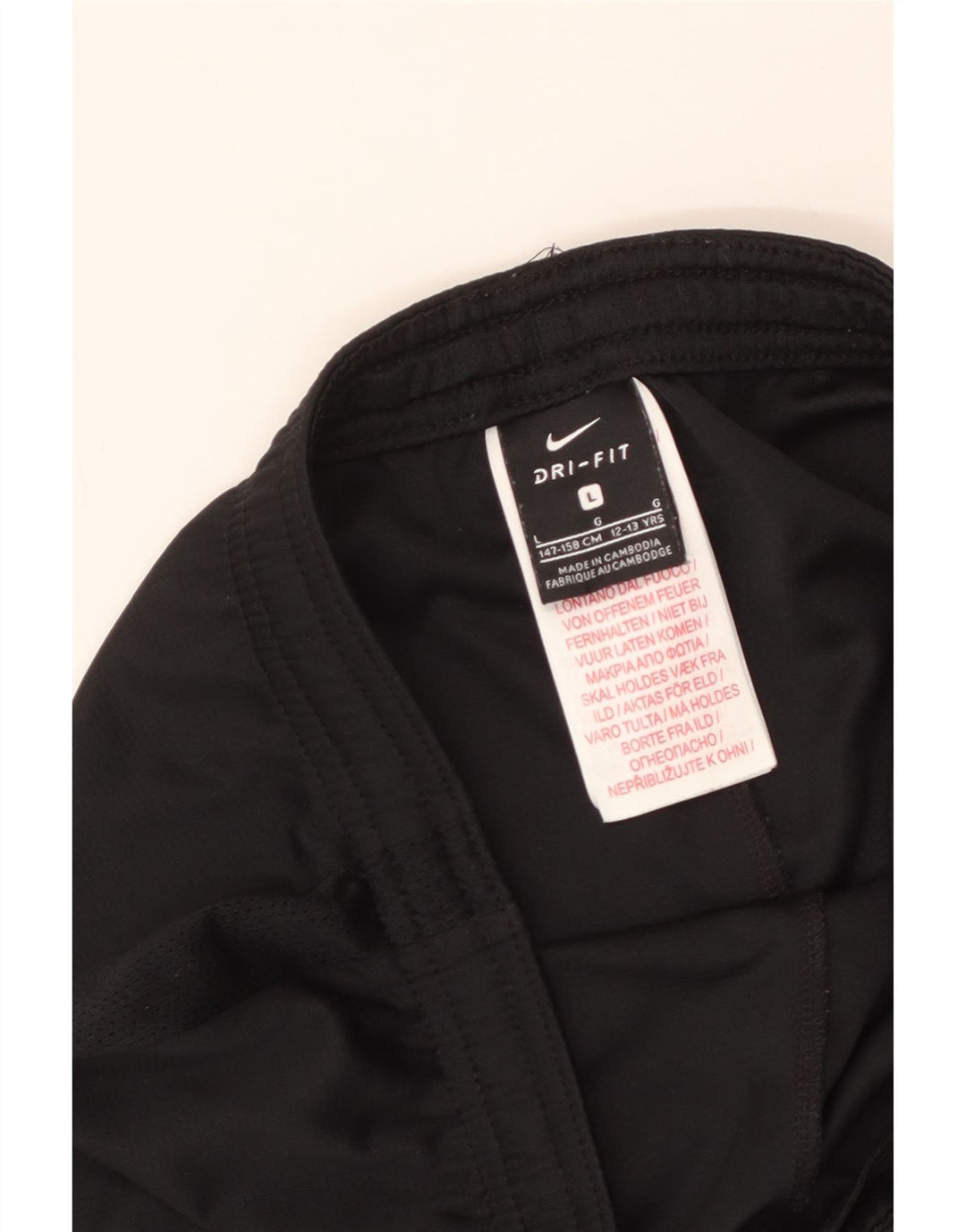 Спортивные шорты NIKE для мальчиков Dri Fit, 12–13 лет, большие черные, полиэстер