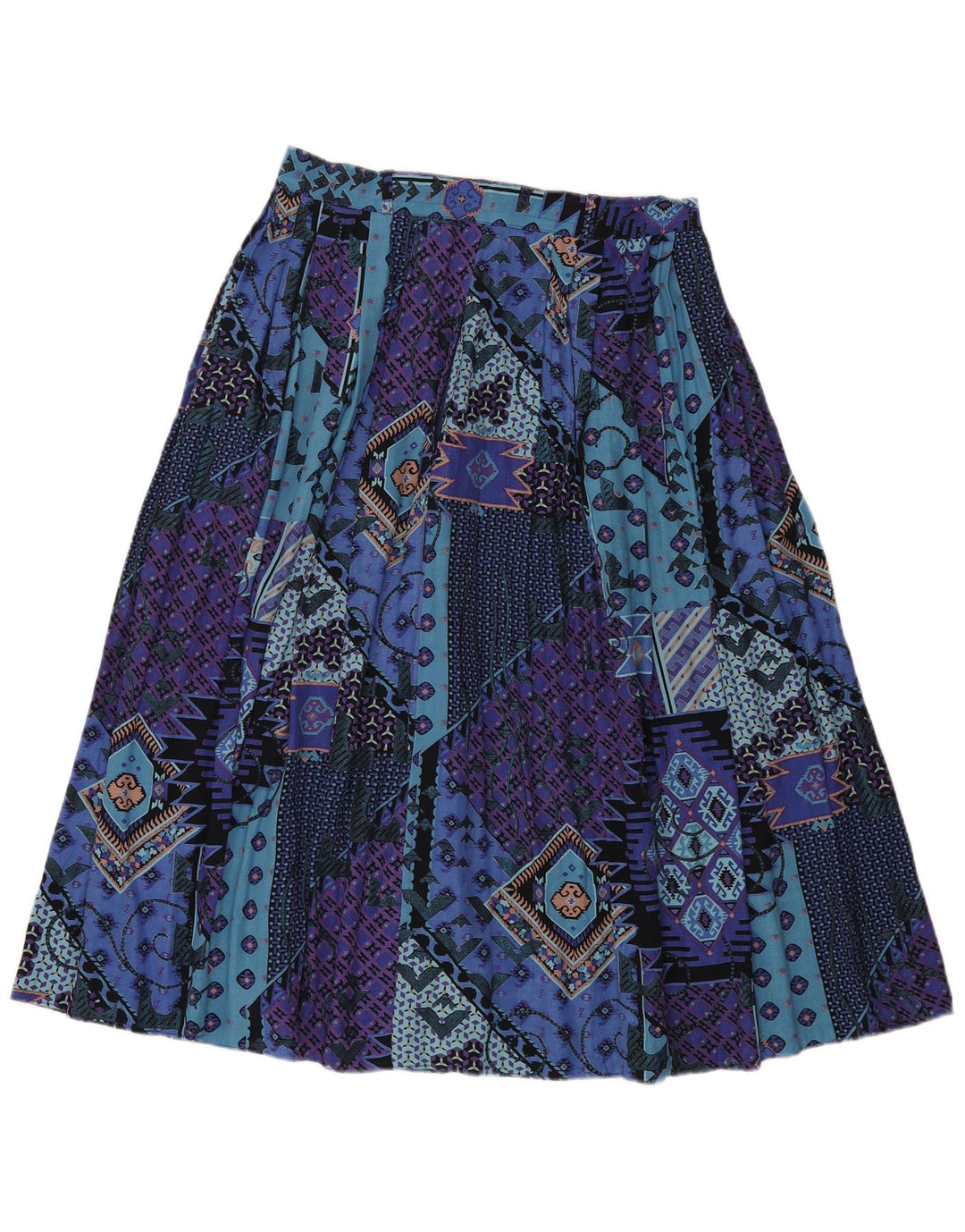 VINTAGE Womens High Waist A-Line Skirt IT 42 Medium W30 Multicoloured