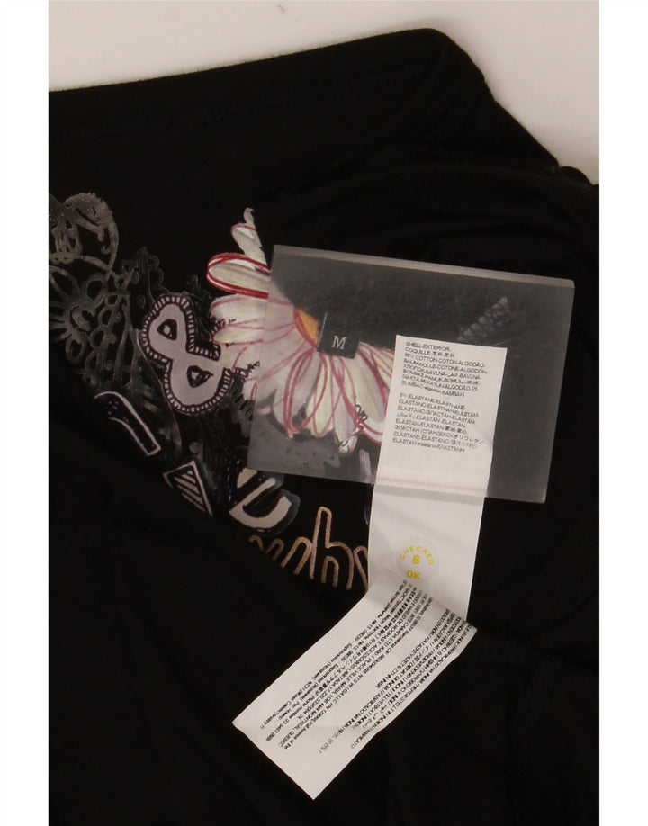 Женское платье трапециевидного силуэта Desigual UK 12, средний черный с цветочным принтом