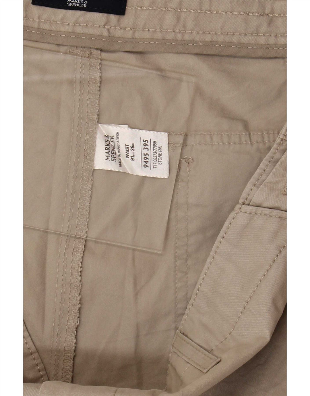 Мужские шорты-бермуды Marks & Spencer, большие, W36, бежевые, хлопок