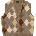 Мужской классический кардиган без рукавов Kerry XL Хаки Argyle/Diamond