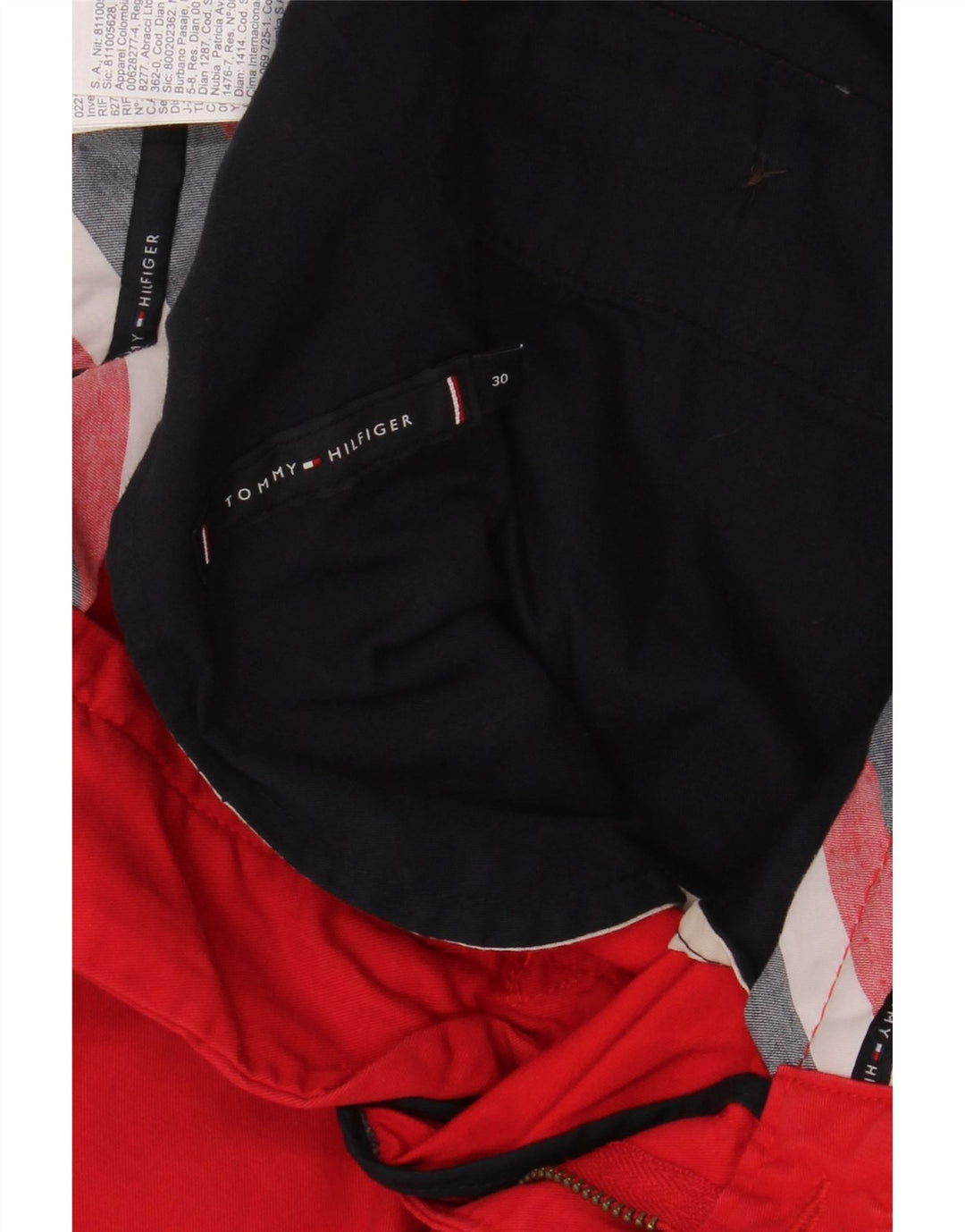 Мужские шорты чинос Tommy Hilfiger W30, средний красный хлопок