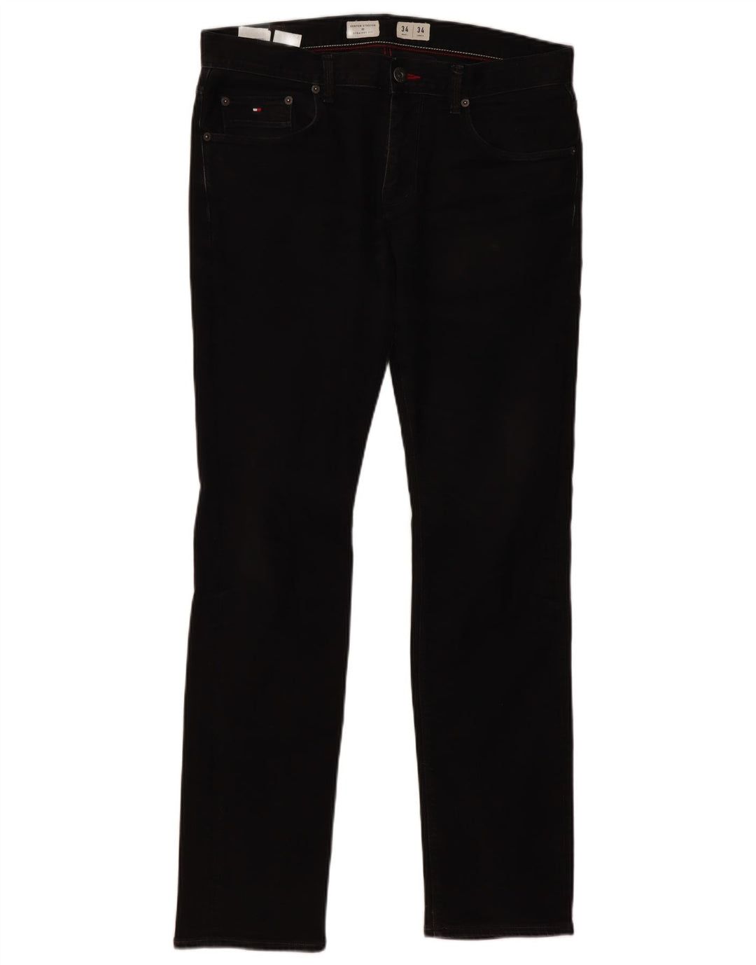 Мужские прямые джинсы TOMMY HILFIGER Denton W34 L34, черный хлопок