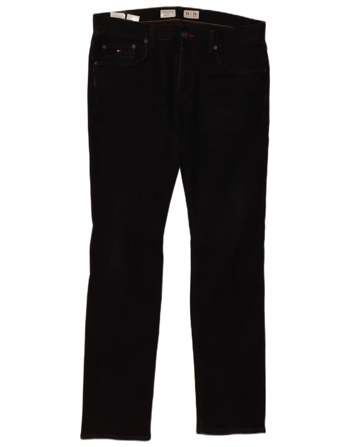 Мужские прямые джинсы TOMMY HILFIGER Denton W34 L34, черный хлопок