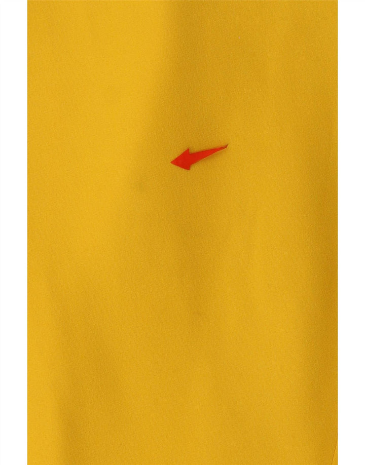 Винтажный женский пиджак с 3 пуговицами, Великобритания 14, средний желтый цвет с цветными блоками