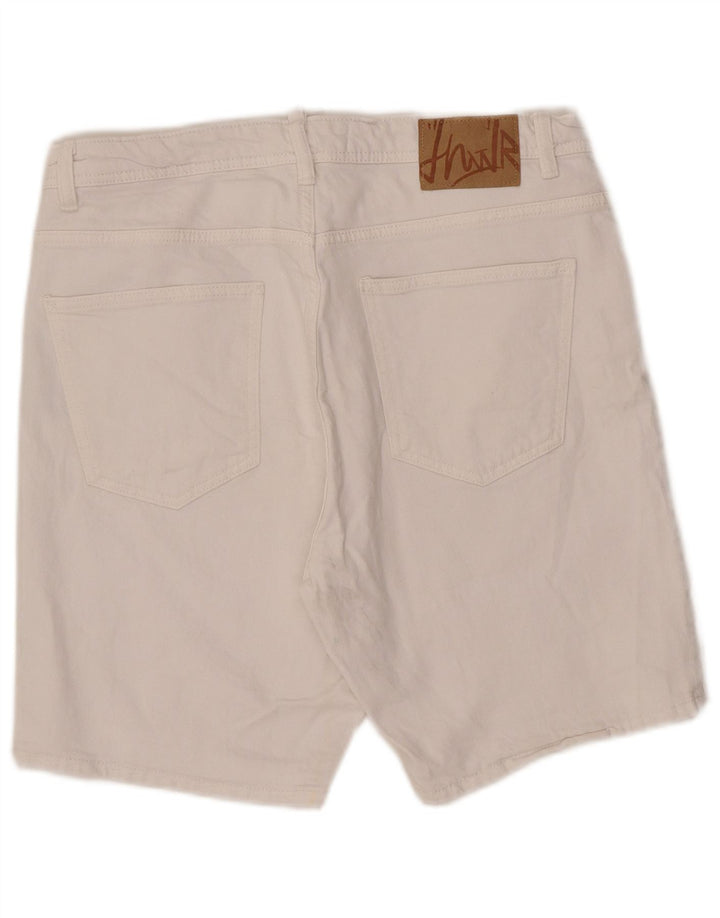Мужские джинсовые шорты Zara EU 42, большие W32, белый хлопок