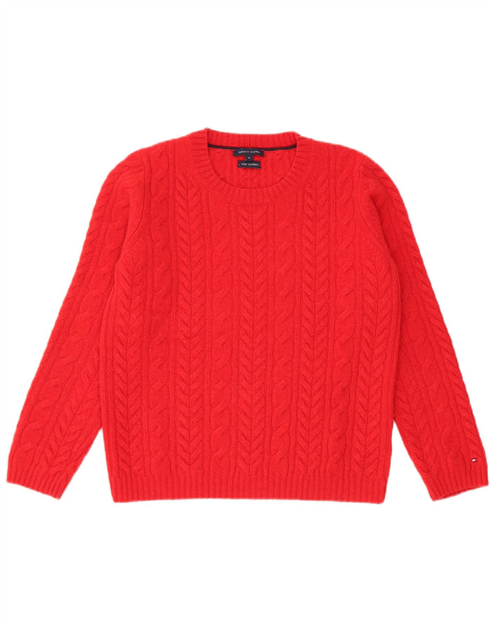 Женский джемпер с круглым вырезом Tommy Hilfiger UK 12, средний красный, шерсть