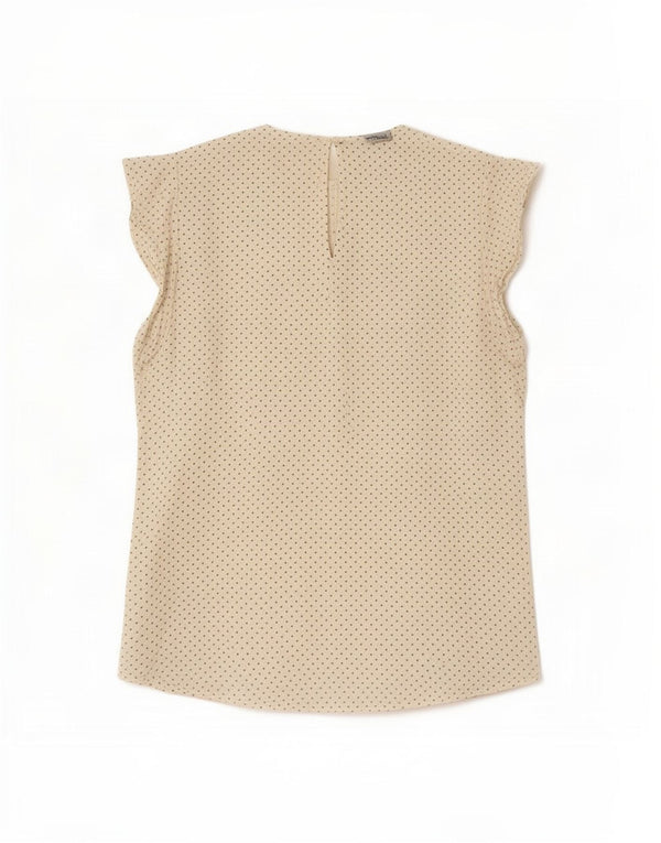 Женская блузка Zara Top UK 6 XS, белая пятнистая вискоза