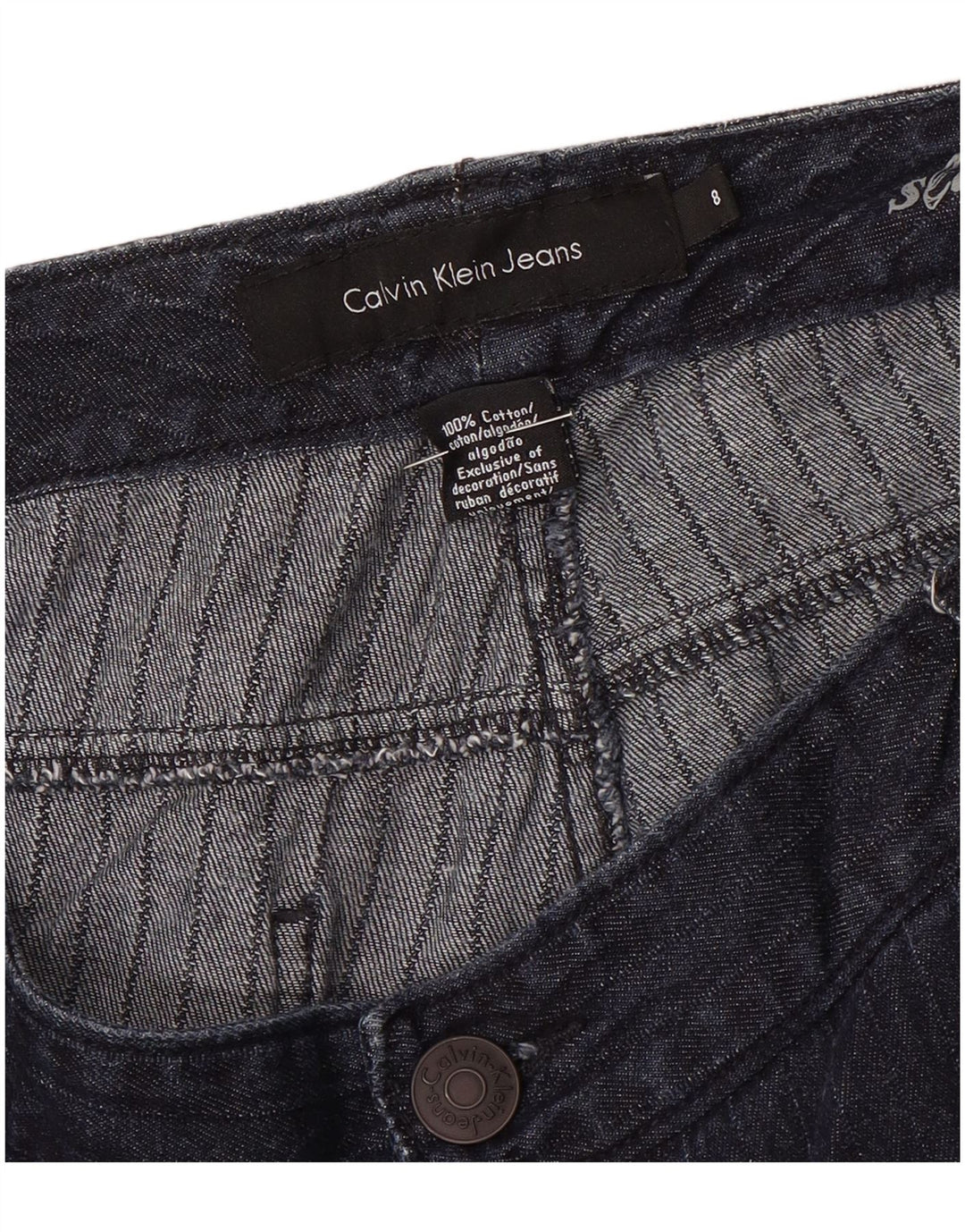 Женские брюки чинос Calvin Klein Bootcut US 8 Medium W32 L32 Темно-синие