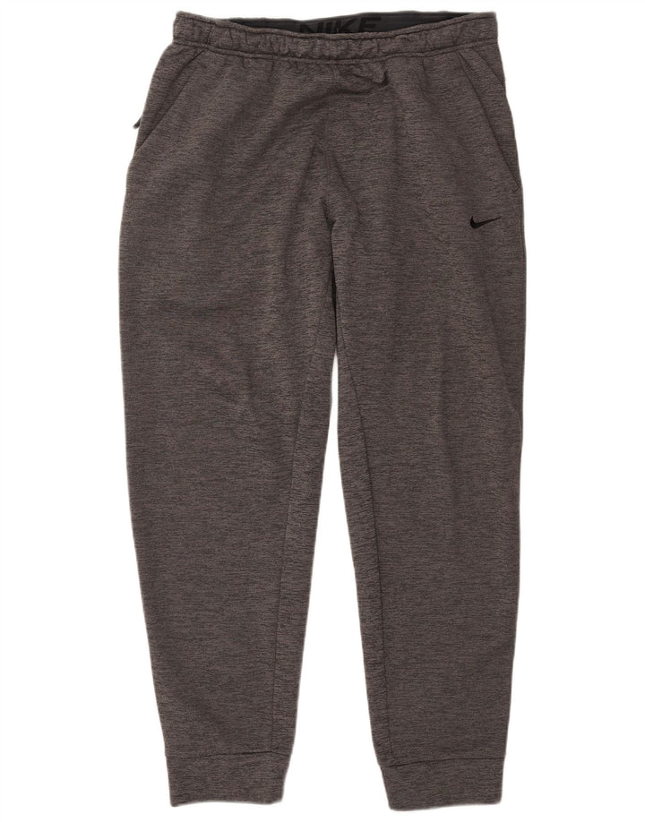 Мужской спортивный костюм Nike Therma-Fit с капюшоном, большой серый полиэстер с крапинками