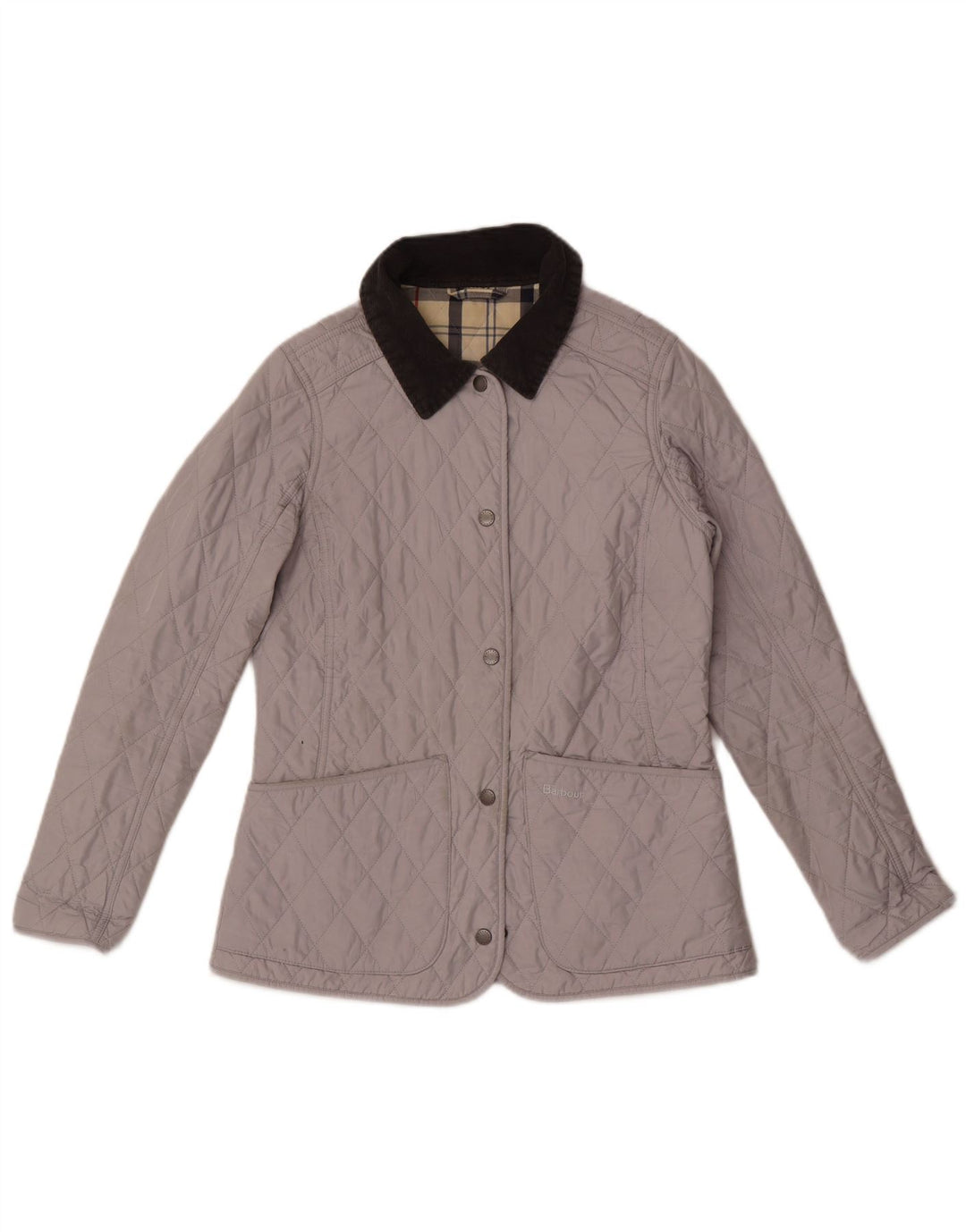 Женская стеганая куртка Barbour UK 8, маленькая серая, полиэстер с цветными блоками