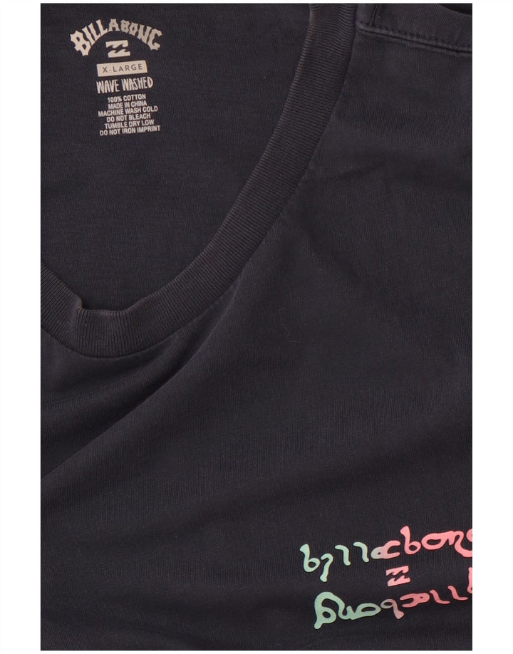 BILLABONG Мужская футболка с рисунком Top XL Темно-синий хлопок