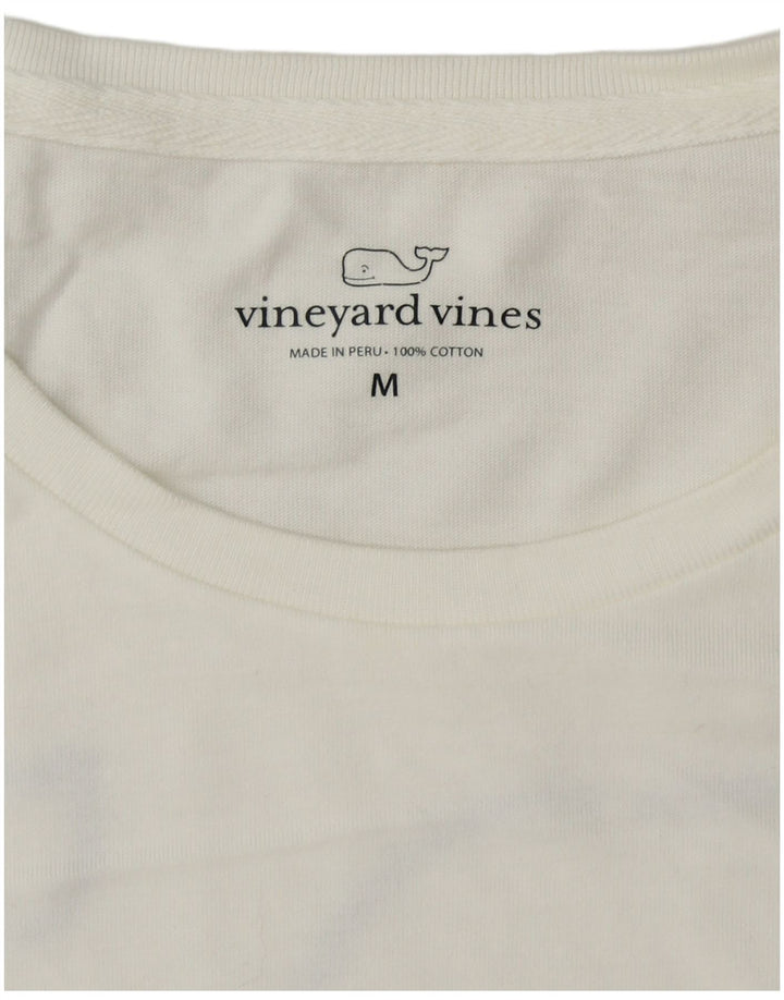 VINEYARD VINES Мужской топ с рисунком, длинный рукав, средний белый хлопок, хлопок