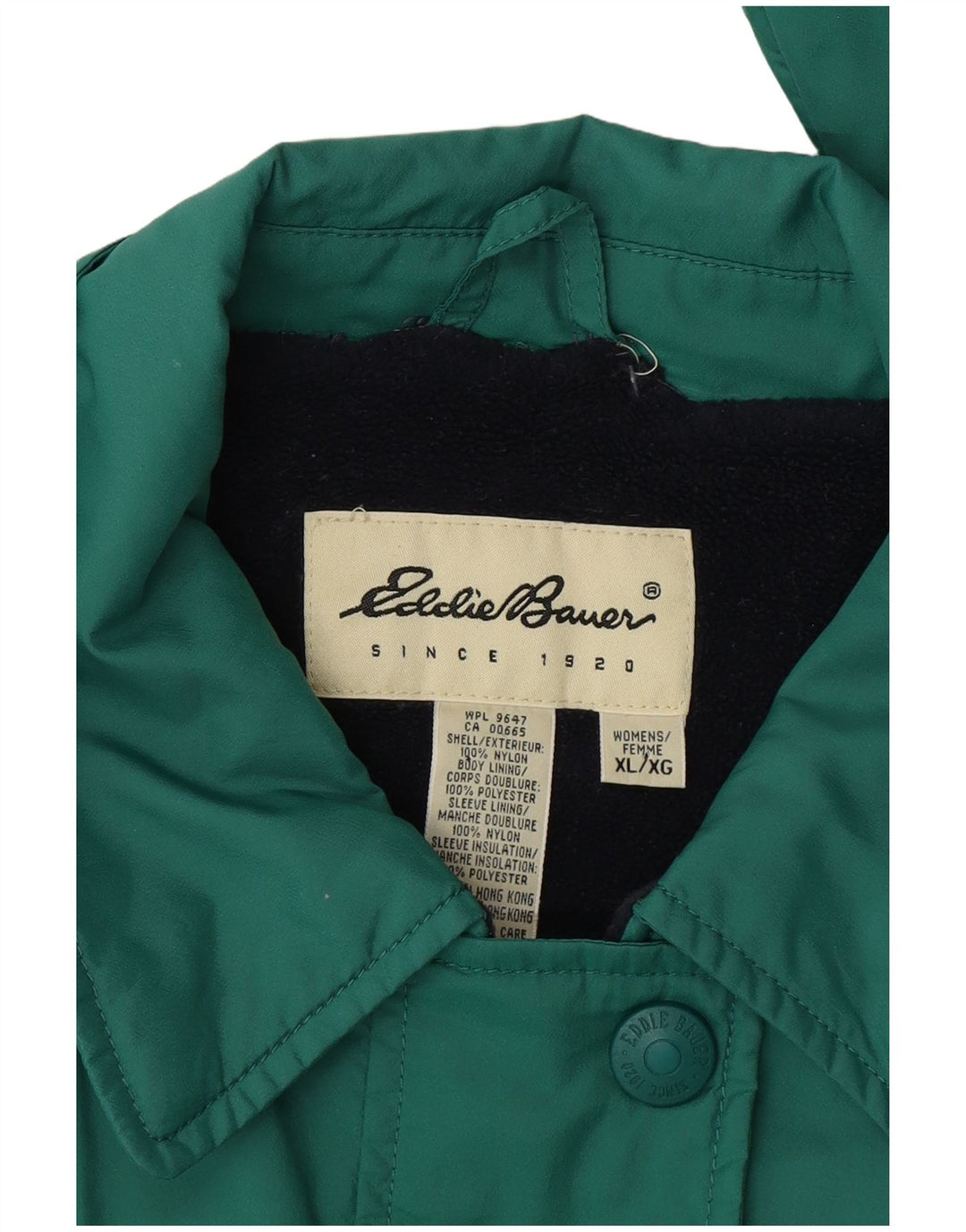 Женская ветровка оверсайз Eddie Bauer UK 18 XL, зеленый нейлон