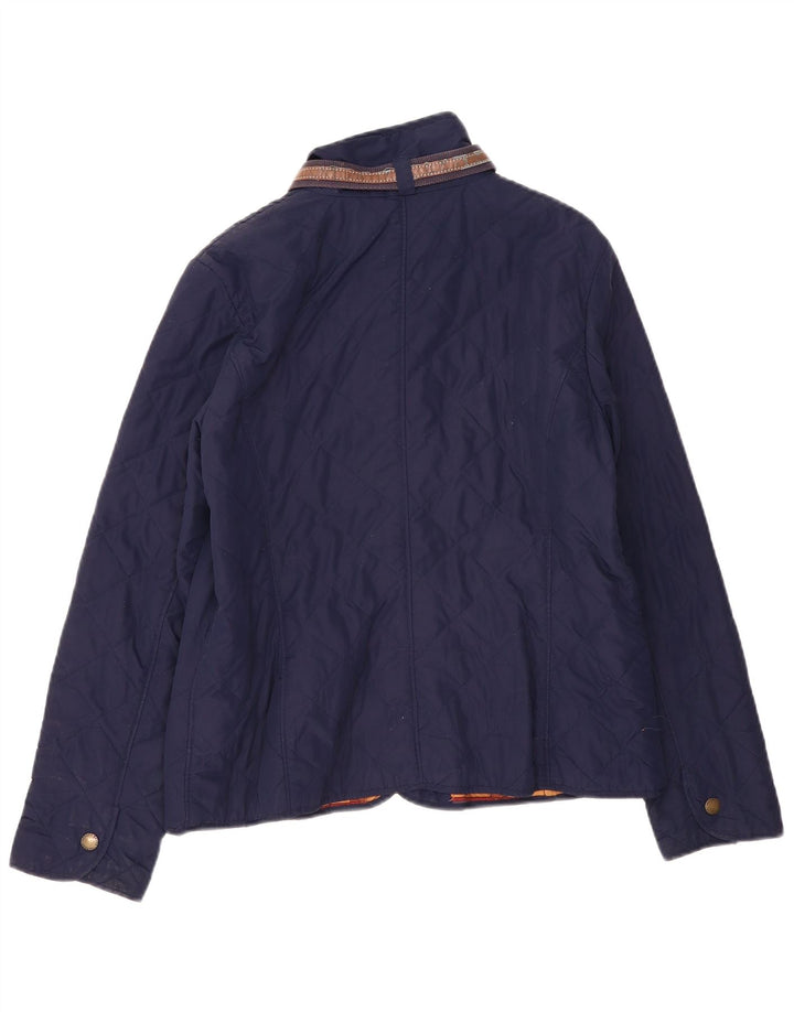 Женская стеганая куртка Ralph Lauren UK 16, большой размер, темно-синий, полиэстер