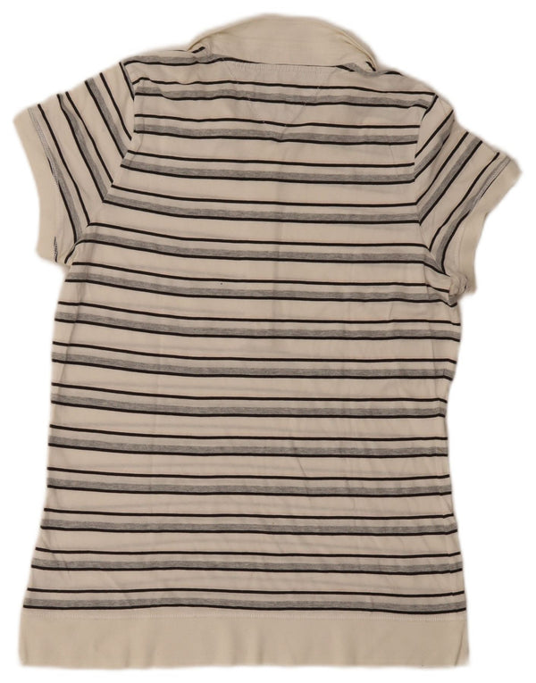 Женская рубашка-поло с коротким рукавом Tommy Hilfiger UK 14, большая белая полоска