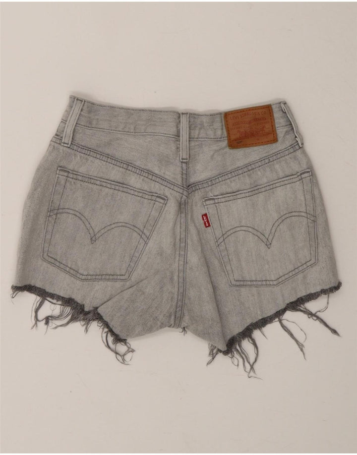 LEVI'S Womens 501 Denim Shorts W24 XS Grey Cotton Vintage Levi's and Second-Hand Levi's from Messina Hembry 