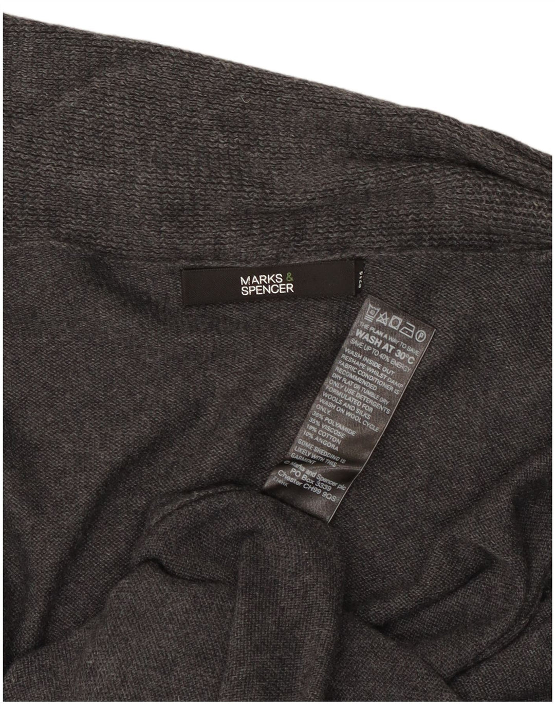Женский удлиненный открытый кардиган Marks & Spencer UK 16, большой серый