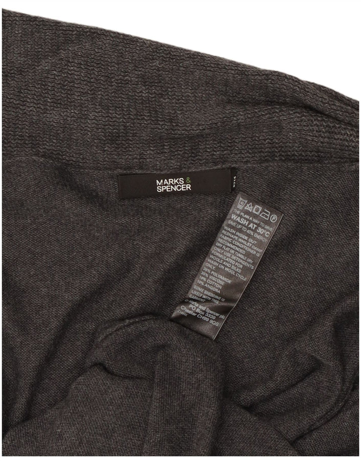 Женский удлиненный открытый кардиган Marks & Spencer UK 16, большой серый