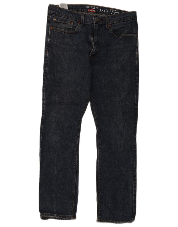 Мужские прямые джинсы Levi's Denizen W34 L30 темно-синие, хлопок