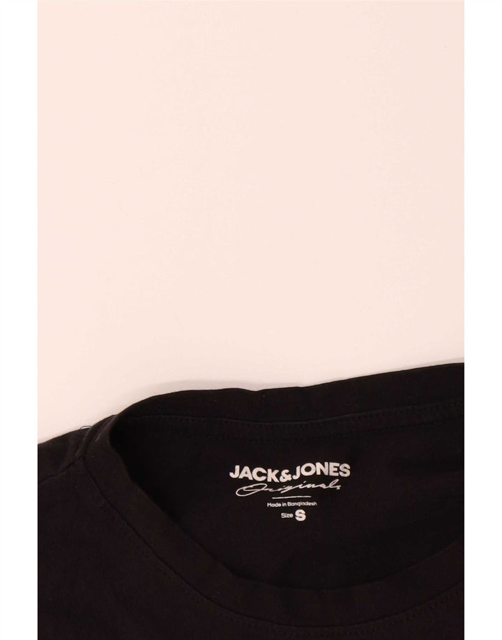 Мужская футболка Jack & Jones, маленький черный хлопок