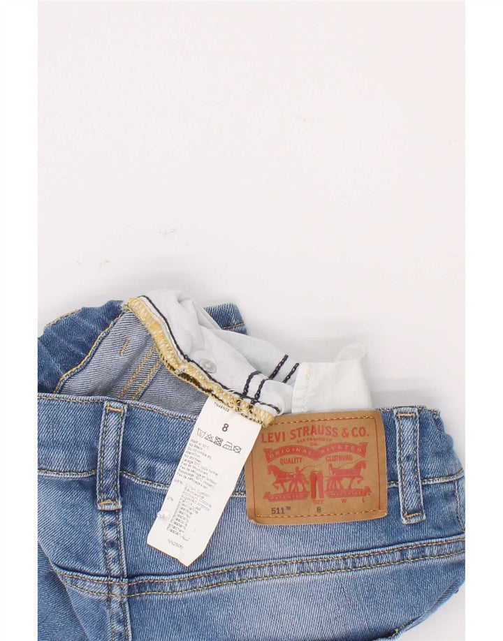 Джинсовые шорты Levi's Boys 511 Slim, 7–8 лет, W22, синие, хлопок