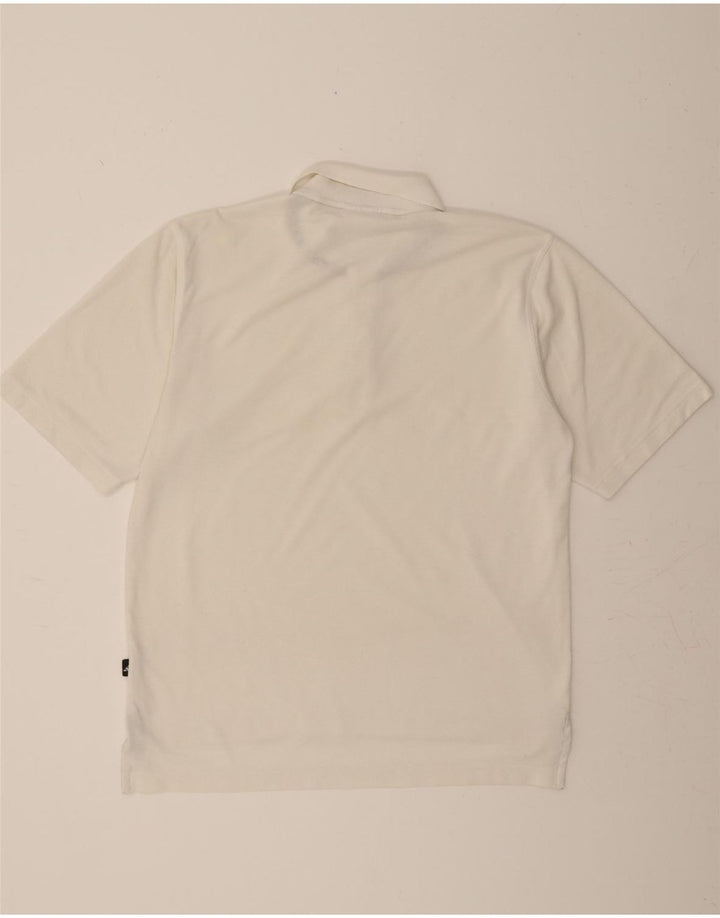 ADIDAS Mens Polo Shirt UK 40/42 Medium White Cotton Vintage Adidas and Second-Hand Adidas from Messina Hembry 
