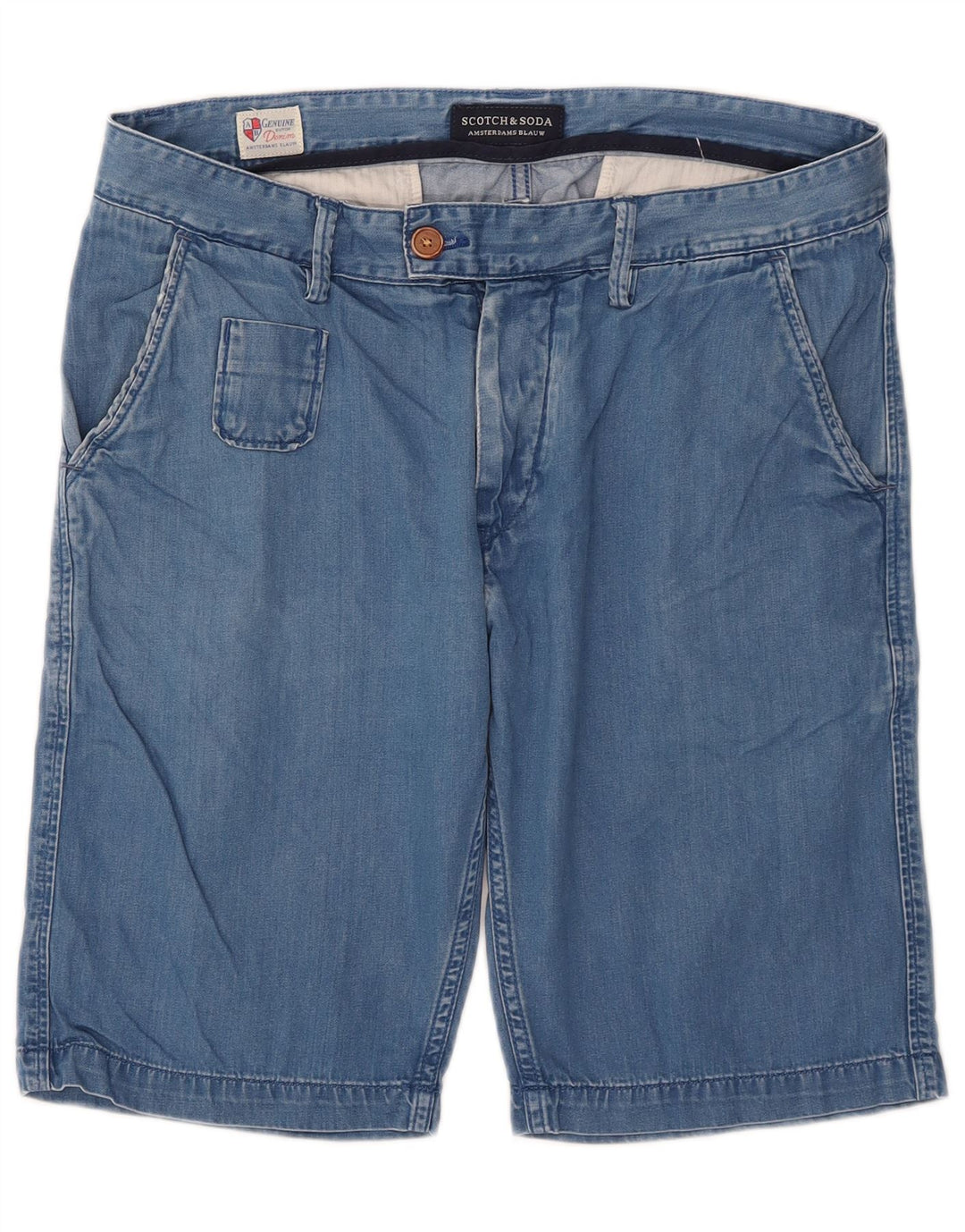Мужские джинсовые шорты Scotch & Soda W32, средний синий хлопок