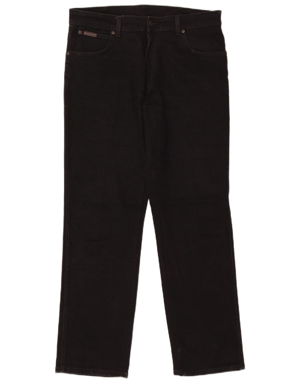 Мужские прямые джинсы Wrangler Texas Stretch W35 L32, черный хлопок