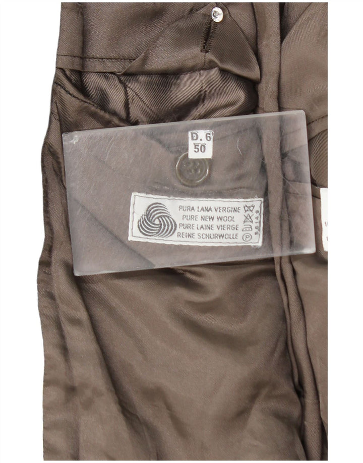 Винтажный мужской пиджак на 2 пуговицах IT 50, большая зеленая клетка, новая шерсть