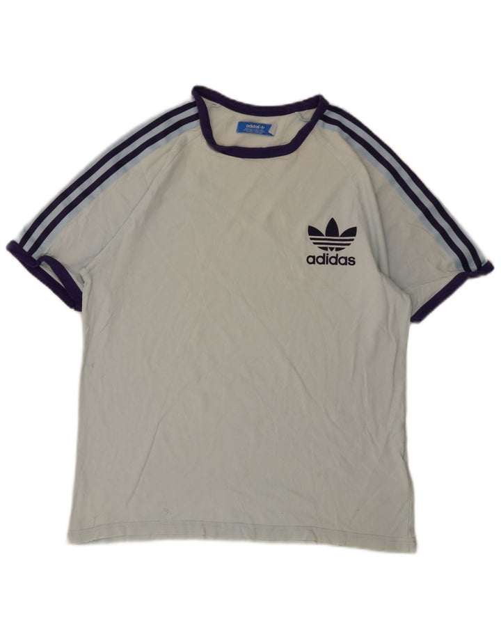 Мужская футболка Adidas Top большого синего цвета из хлопка